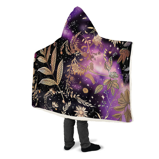 Galactic Bloom Hooded Blanket