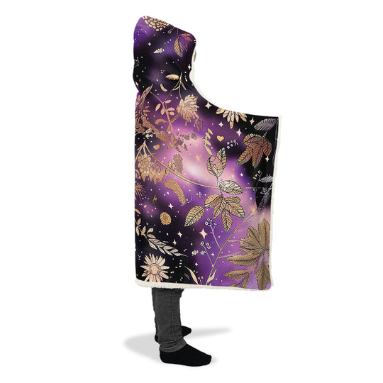 Galactic Bloom Hooded Blanket