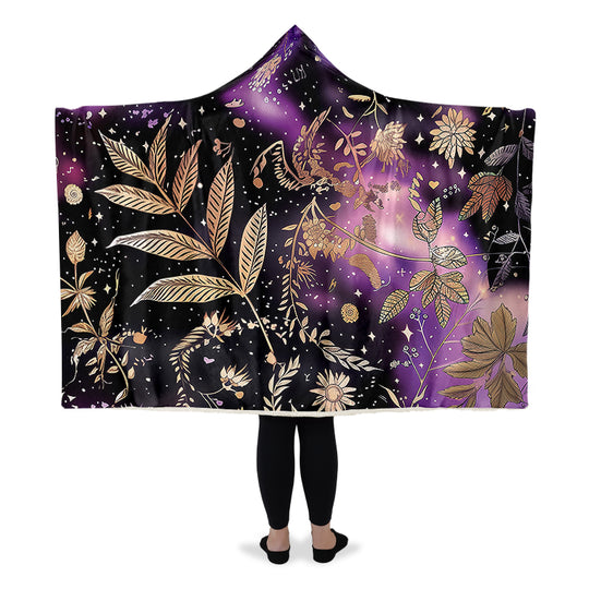 Galactic Bloom Hooded Blanket