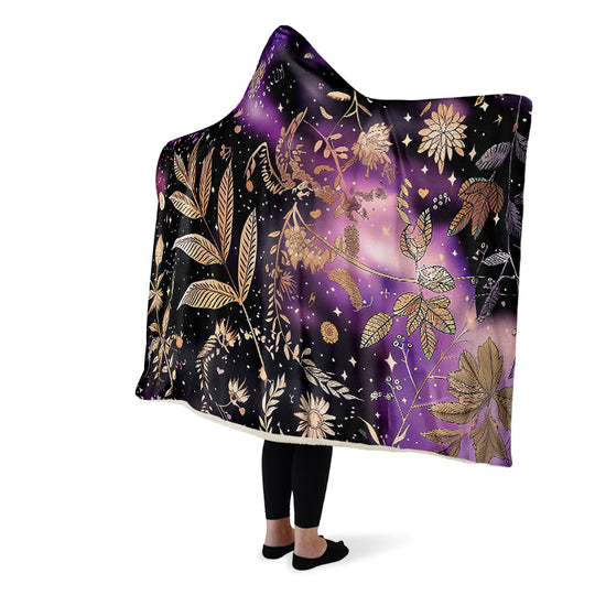 Galactic Bloom Hooded Blanket