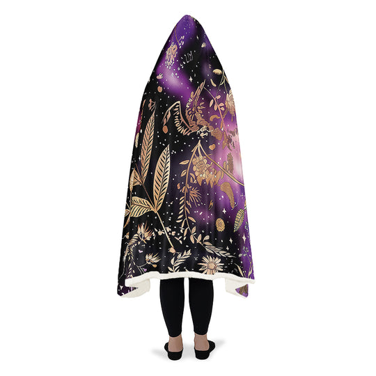 Galactic Bloom Hooded Blanket