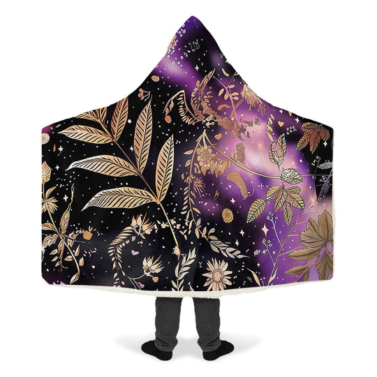 Galactic Bloom Hooded Blanket