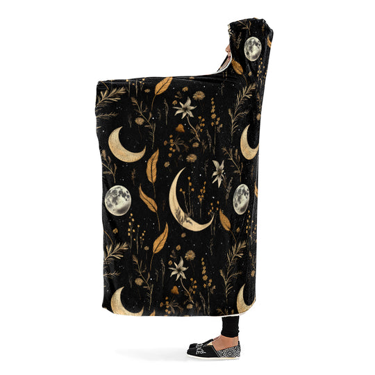 Moonlit Botanica Hooded Blanket