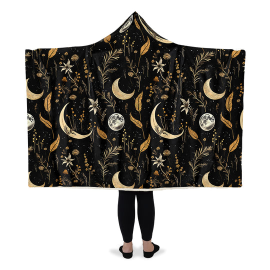 Moonlit Botanica Hooded Blanket