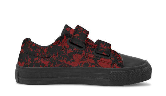 Blood Rose Romance Kids Low Tops