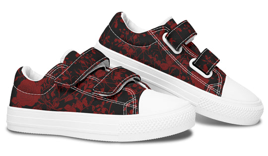 Blood Rose Romance Kids Low Tops