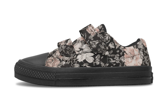 Vintage Peonies Kids Low Tops