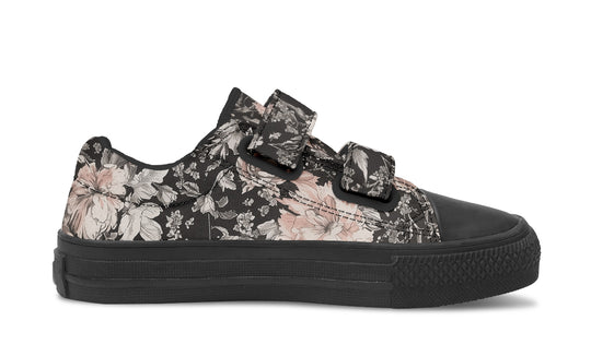 Vintage Peonies Kids Low Tops