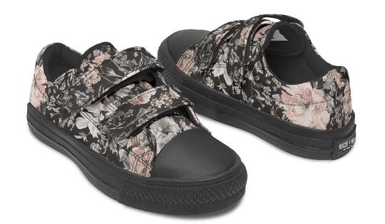 Vintage Peonies Kids Low Tops