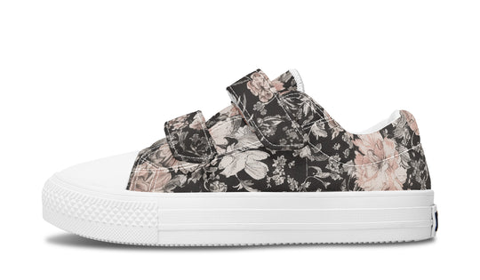 Vintage Peonies Kids Low Tops