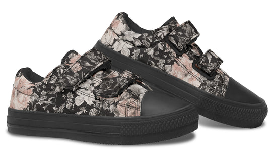 Vintage Peonies Kids Low Tops