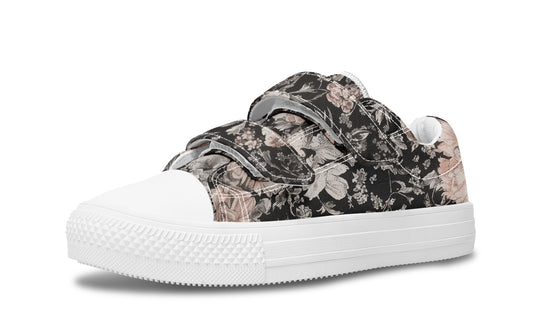 Vintage Peonies Kids Low Tops