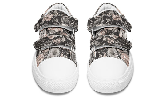 Vintage Peonies Kids Low Tops