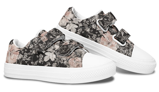 Vintage Peonies Kids Low Tops