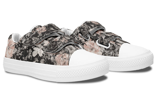 Vintage Peonies Kids Low Tops