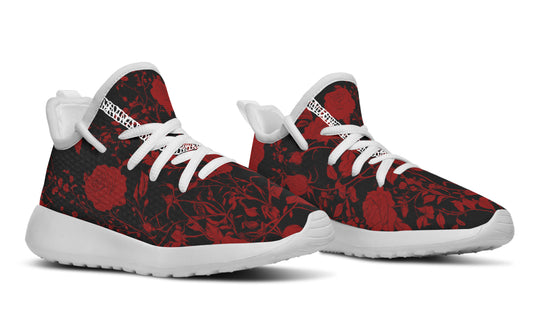 Blood Rose Romance Kids Sneakers