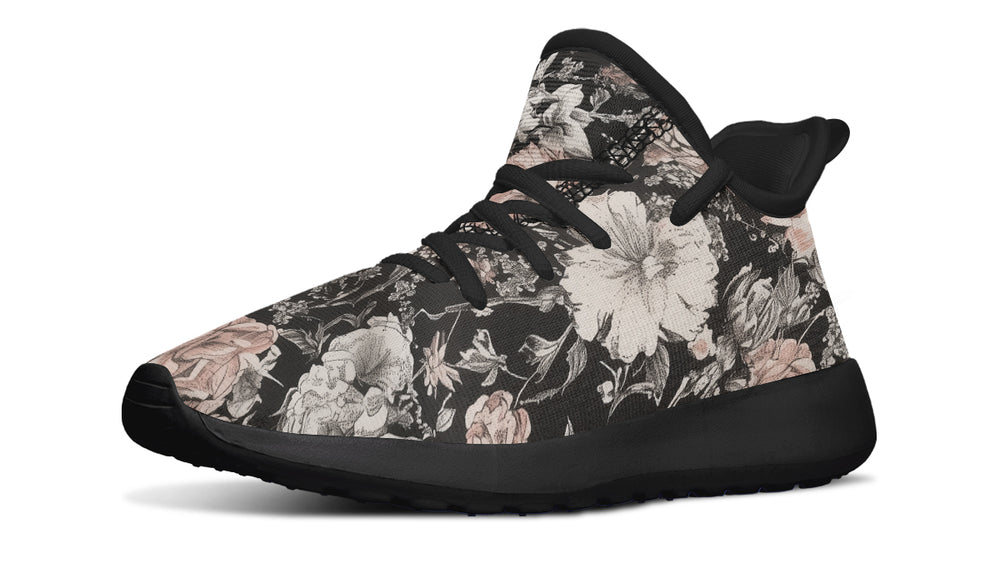Vintage Peonies Kids Sneakers