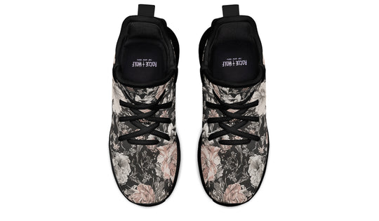 Vintage Peonies Kids Sneakers