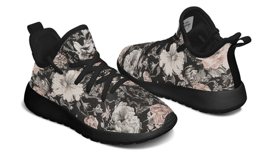 Vintage Peonies Kids Sneakers