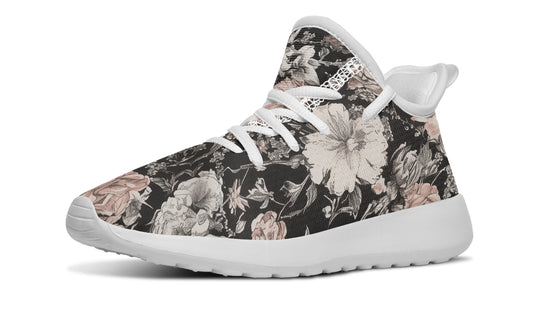 Vintage Peonies Kids Sneakers