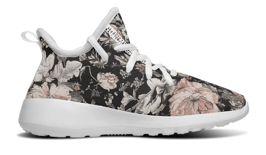 Vintage Peonies Kids Sneakers