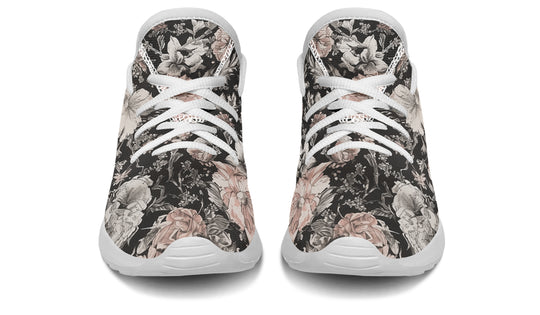 Vintage Peonies Kids Sneakers