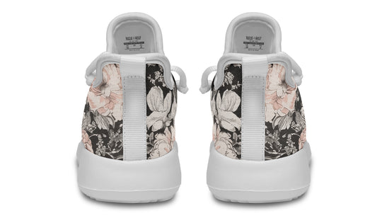 Vintage Peonies Kids Sneakers