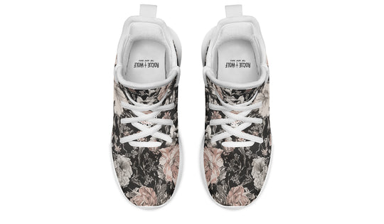 Vintage Peonies Kids Sneakers