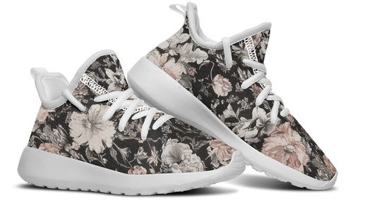 Vintage Peonies Kids Sneakers