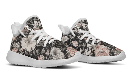 Vintage Peonies Kids Sneakers
