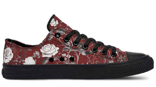 Red Rose Romance Low Tops
