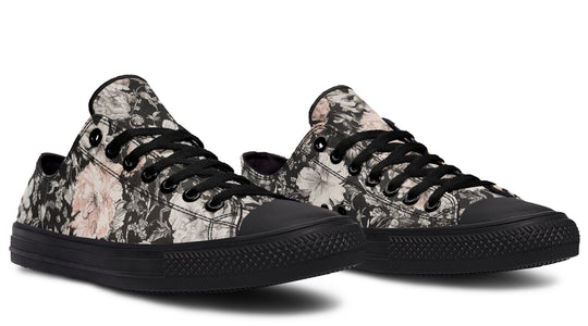 Vintage Peonies Low Tops