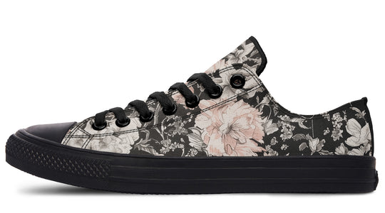 Vintage Peonies Low Tops