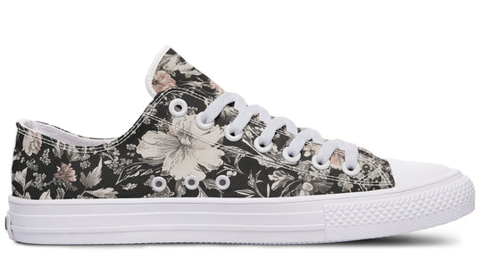 Vintage Peonies Low Tops