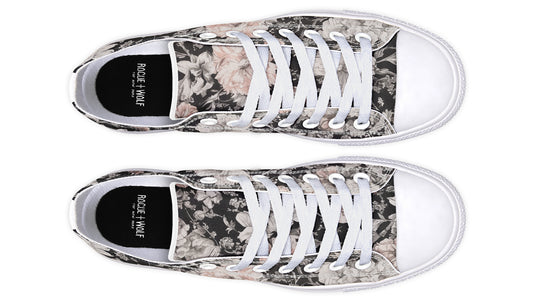 Vintage Peonies Low Tops