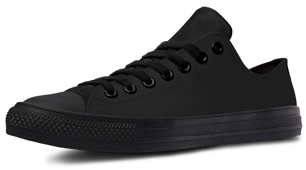 Pitch Black Low Tops