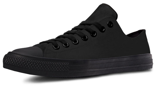 Pitch Black Low Tops