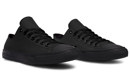 Pitch Black Low Tops