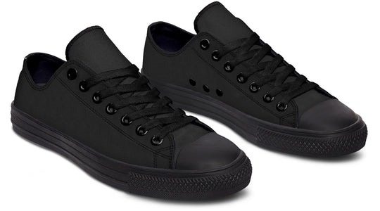 Pitch Black Low Tops