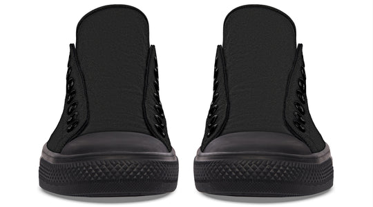 Pitch Black Low Tops