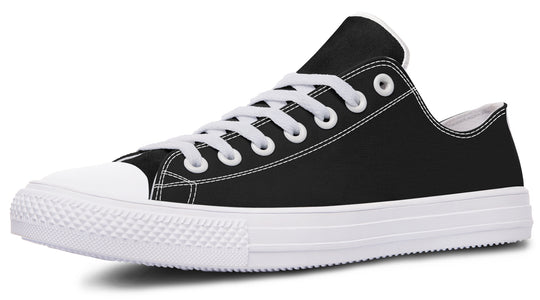 Pitch Black Low Tops