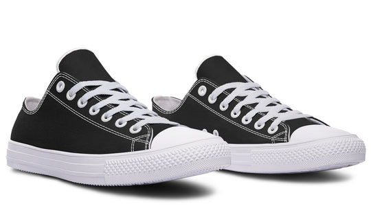 Pitch Black Low Tops