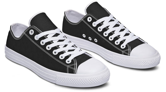 Pitch Black Low Tops