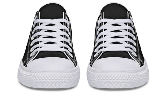 Pitch Black Low Tops