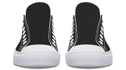Pitch Black Low Tops