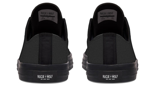 Pitch Black Low Tops