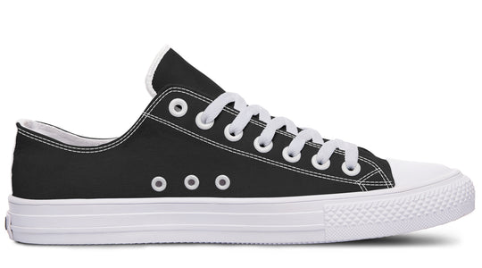 Pitch Black Low Tops