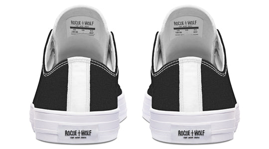 Pitch Black Low Tops