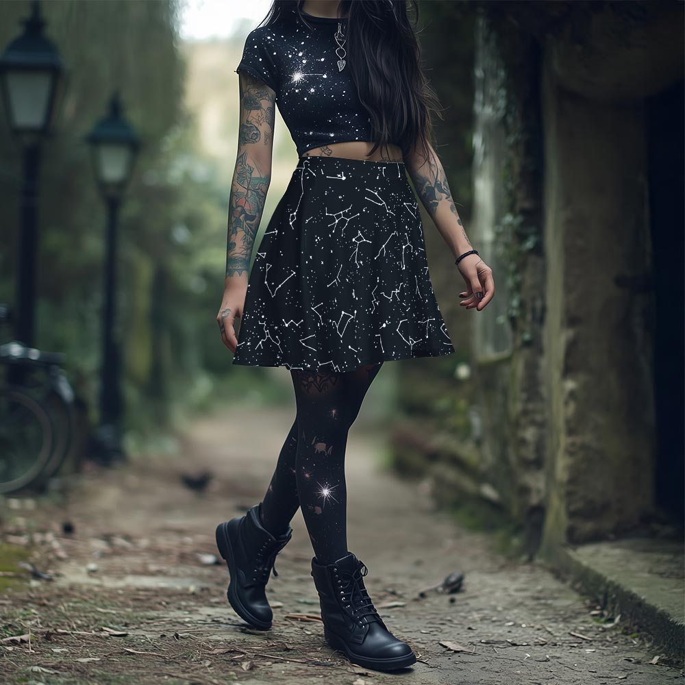 Midnight Atlas Skater Skirt