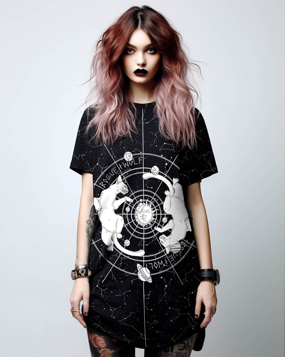Purr Nebula Tee Dress